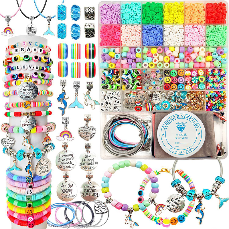 Jewelry Making For Birthday Party - 3400pcs Beads Charms Jewelry Making Kit