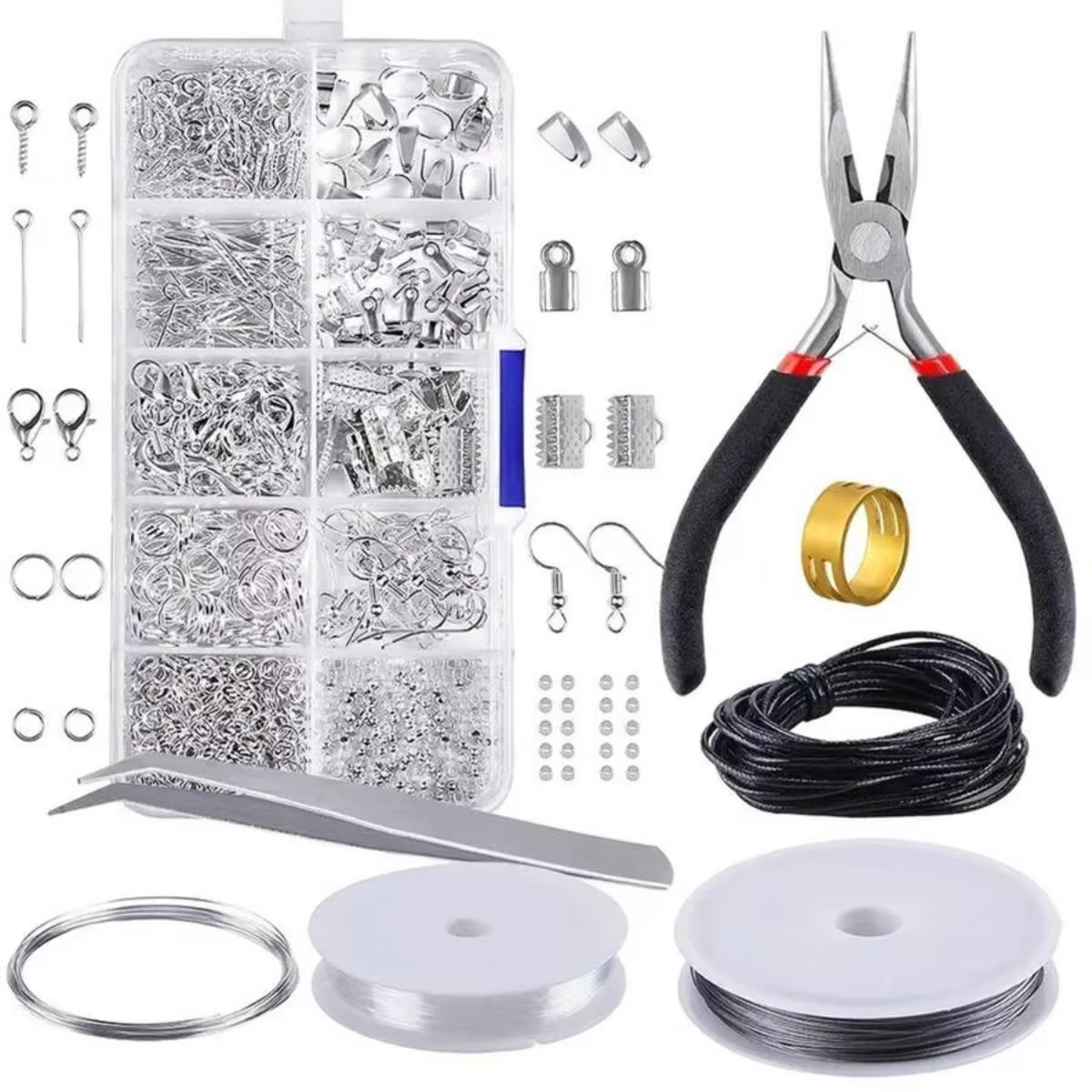 Jewelry Making Kit For Kids - 900pcs DIY Jewelry Findings Kit Single