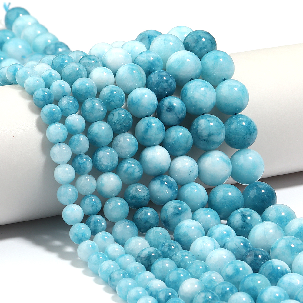 Jewelry Making Gemstones - 1strand/lot Natural Stone Beads Blue Larimar