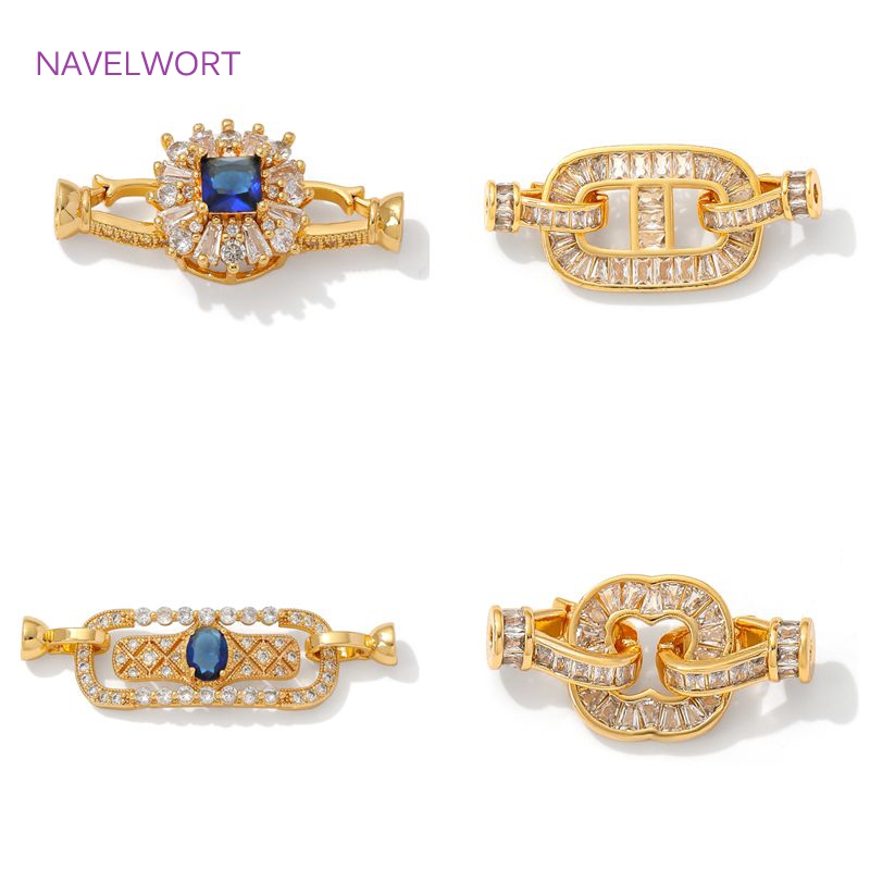 Jewelry Making Findings - Luxury 18K Gold Plated Connectors Clasps,With