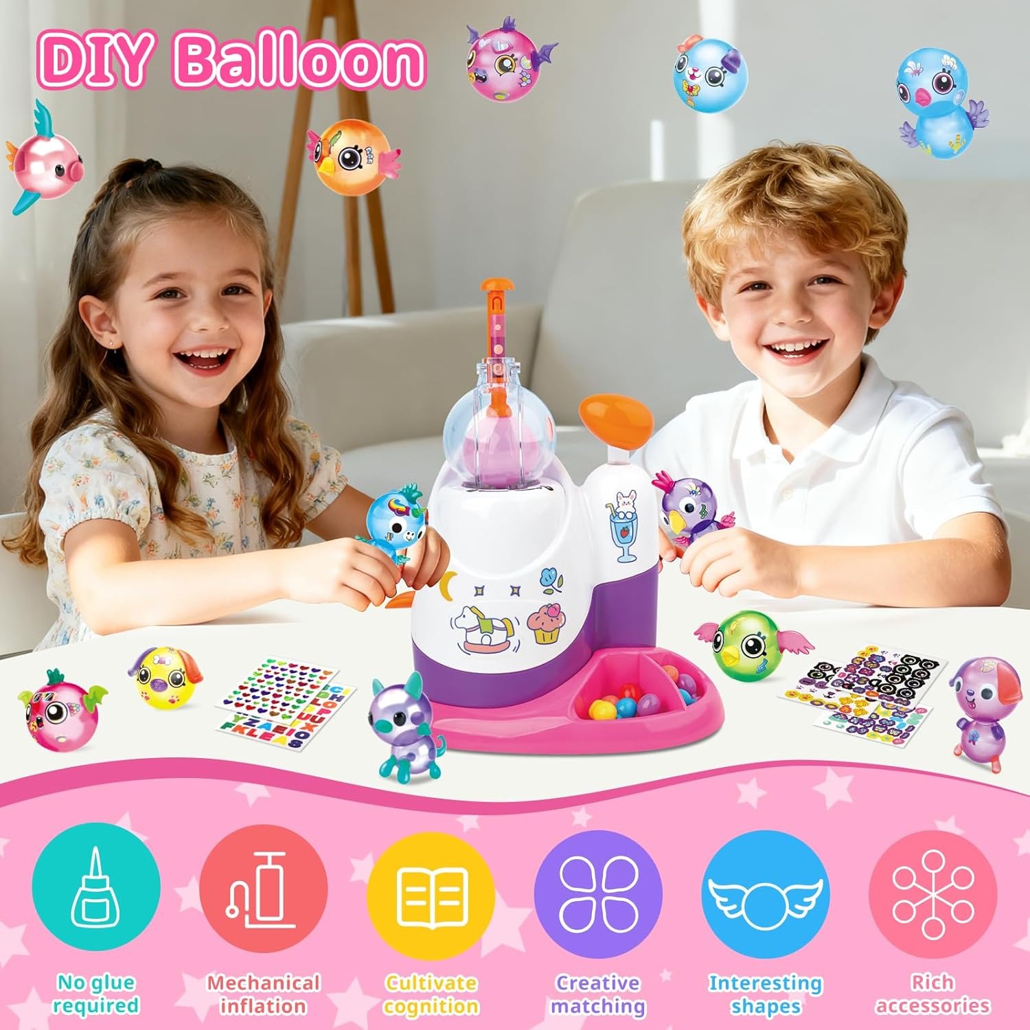 Jewelry Making Kit For Kids - DIY Balloon Animal Kit with Pump