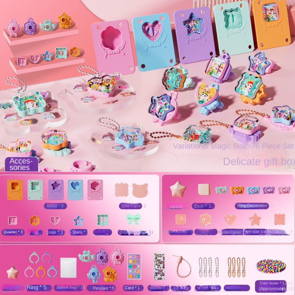 Jewelry Making Kit For Kids - Kawaii DIY Magical Goo Card Gift