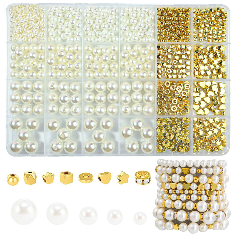 Jewelry Making Kit For Kids - Golden Spacer Beads For Bracelets Making