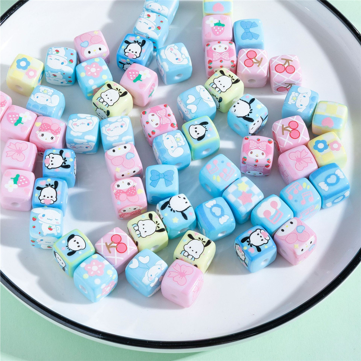 Jewelry Making For 5 Year Old - 14 mm Fashion Cartoon Square Beads