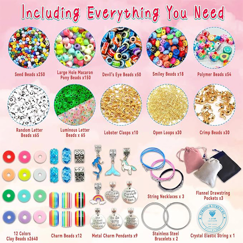 3400pcs Beads Charms Jewelry M - Jewelry Making For Birthday Party recensie en prijs