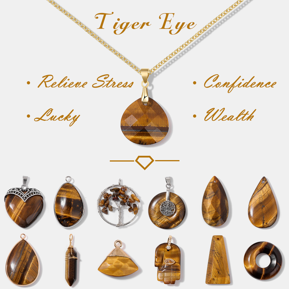 2PCS/Lot Natural StoneTiger Ey - Jewelry Making Gemstones recensie en prijs