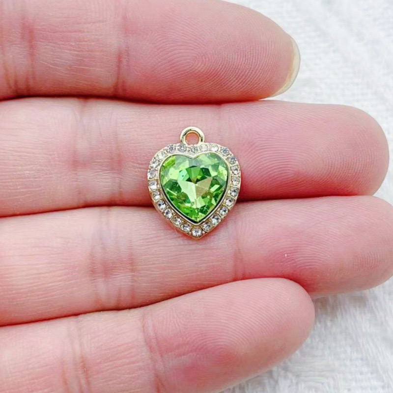 10pcs heart-shaped inlaid colo - Jewelry Making Gemstones recensie en prijs