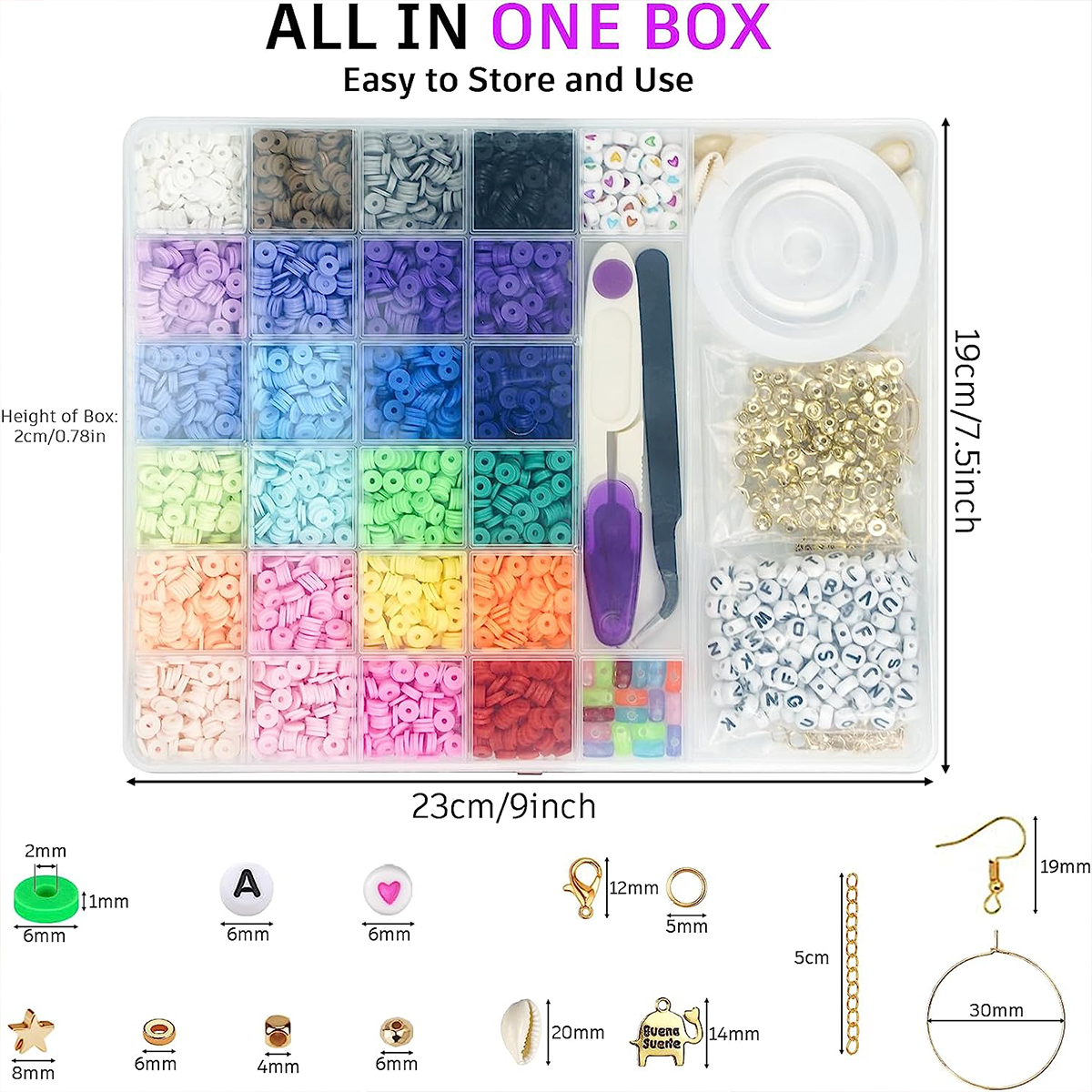 6000 Pcs 24 Colors Flat Round  - Jewelry Making Kit For Kids recensie en prijs