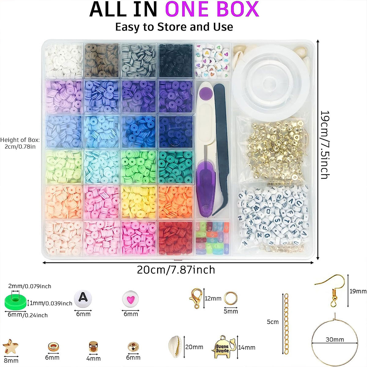 6000 Pcs 24 Colors Flat Round  - Jewelry Making Kit For Kids recensie en prijs