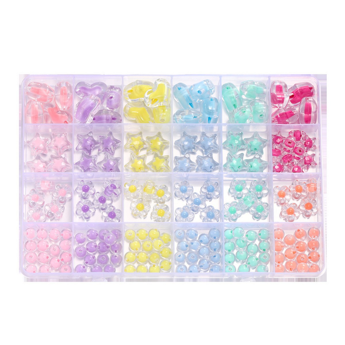 174pcs/Box Heart Acrylic Beads - Jewelry Making Kit For Kids recensie en prijs