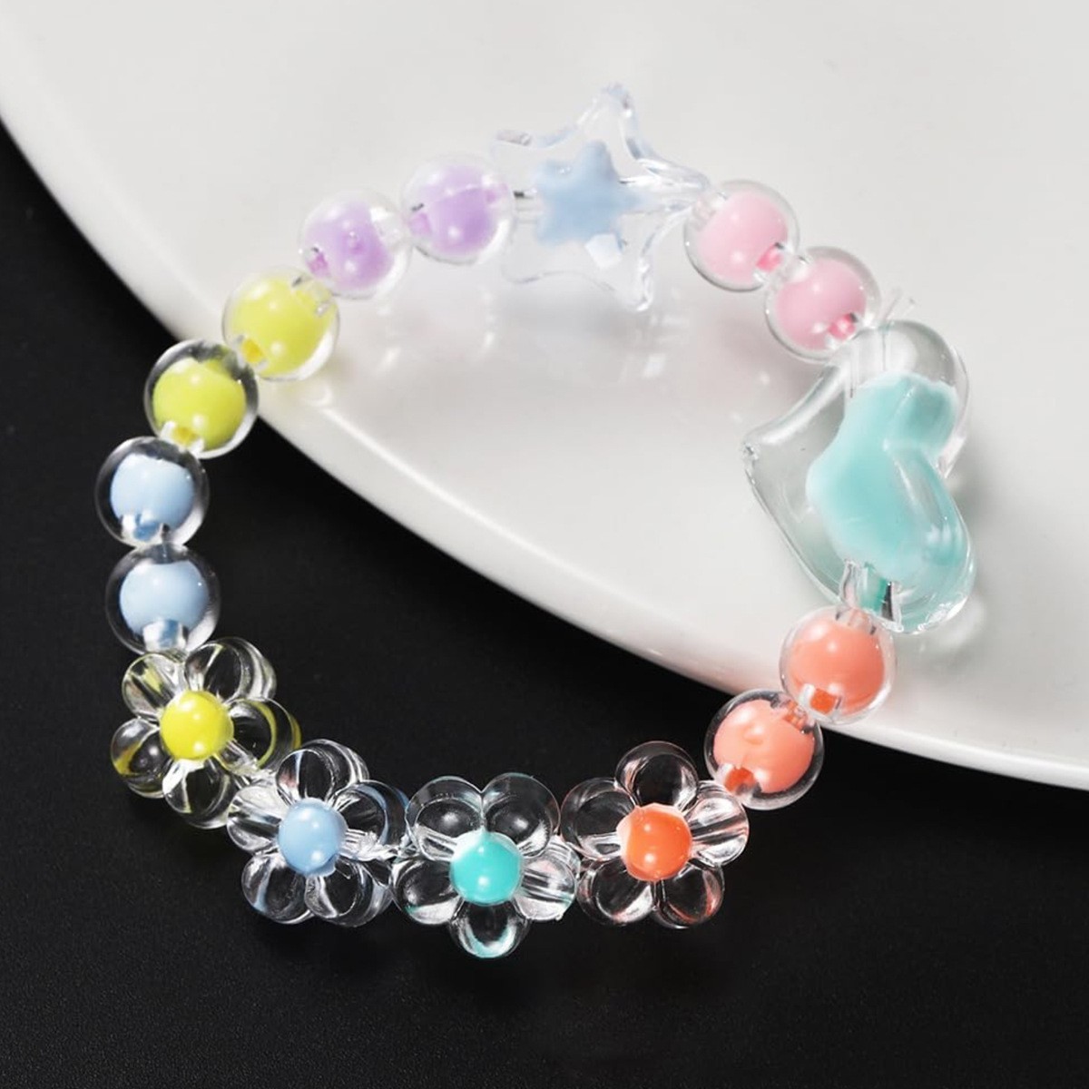 174pcs/Box Heart Acrylic Beads - Jewelry Making Kit For Kids recensie en prijs