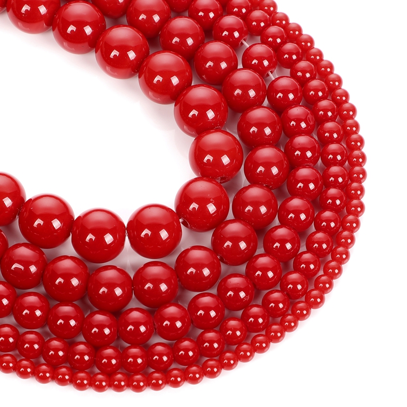 Natural Stone Beads Round Red  - Jewelry Making Gemstones recensie en prijs