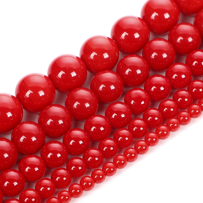 Natural Stone Beads Round Red  - Jewelry Making Gemstones recensie en prijs