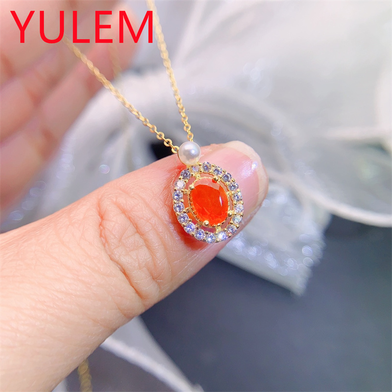 Elegant Natural Orange Opal Pe - Jewelry Making For Birthday Party recensie en prijs