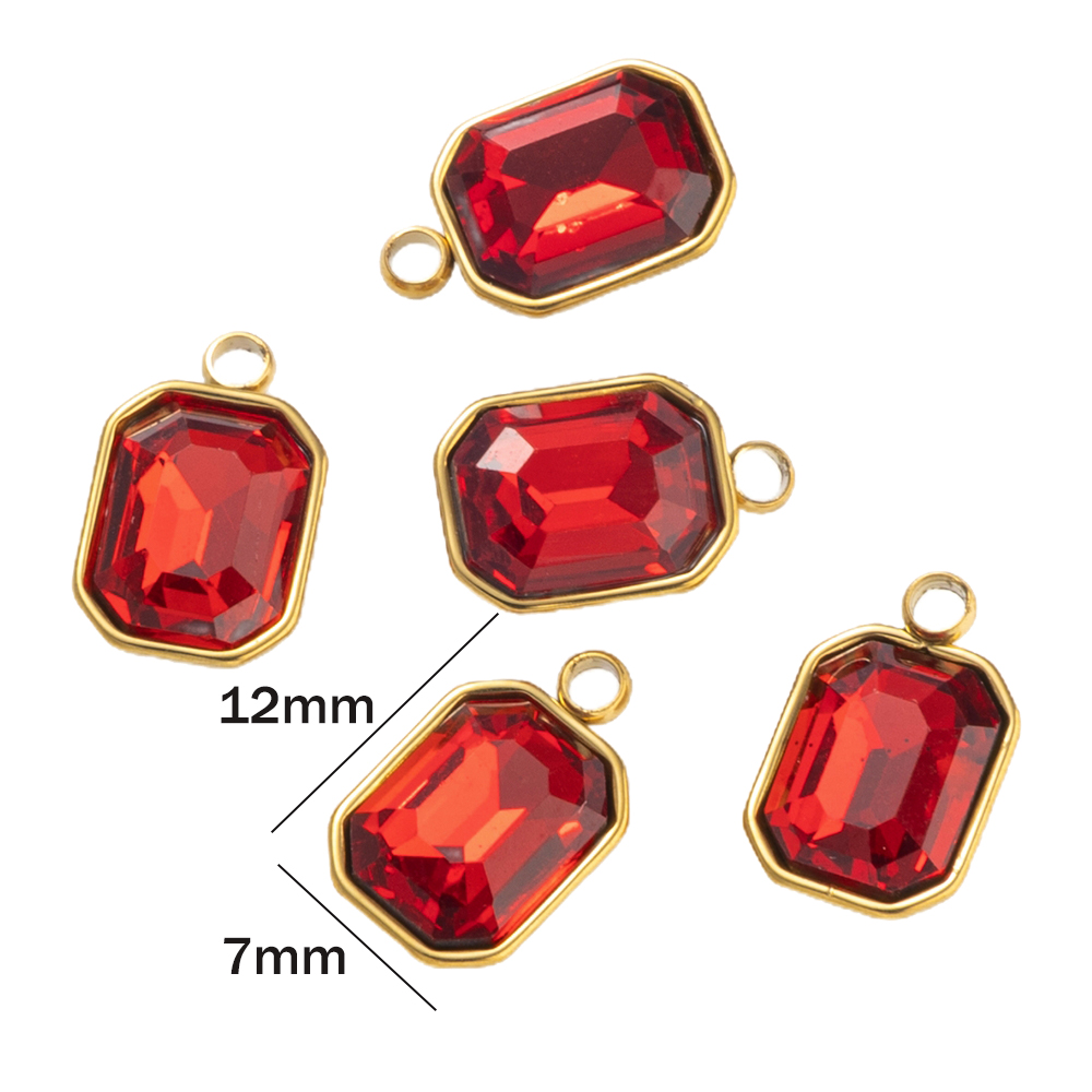 5pcs Stainless Steel Glass Rhi - Jewelry Making Gemstones recensie en prijs
