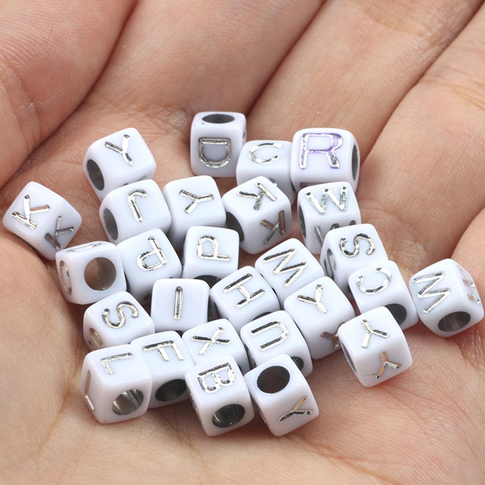 100pcs White Cube Acrylic Alph - Jewelry Making For 5 Year Old recensie en prijs