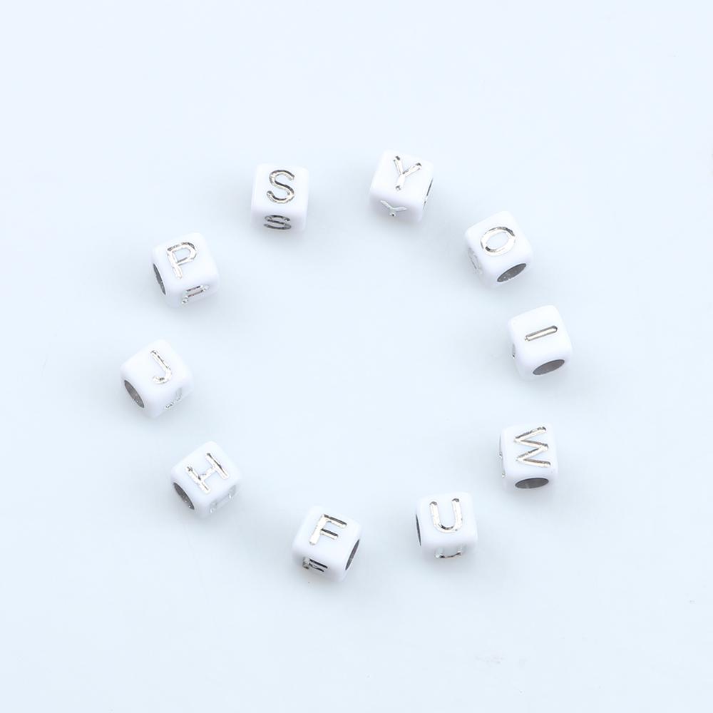100pcs White Cube Acrylic Alph - Jewelry Making For 5 Year Old recensie en prijs