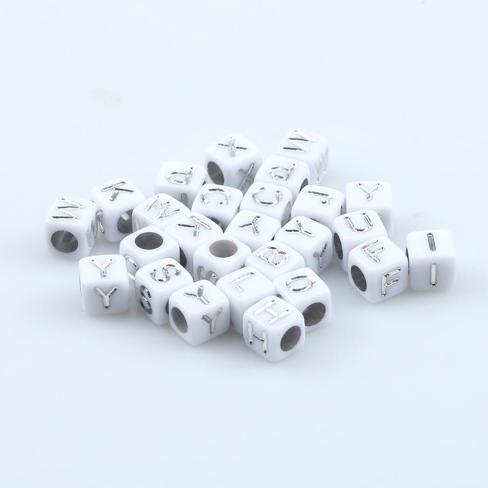 100pcs White Cube Acrylic Alph - Jewelry Making For 5 Year Old recensie en prijs