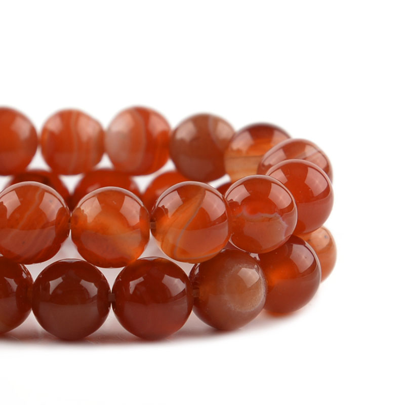 1 Strand Red Striped Agate Nat - Jewelry Making Gemstones recensie en prijs