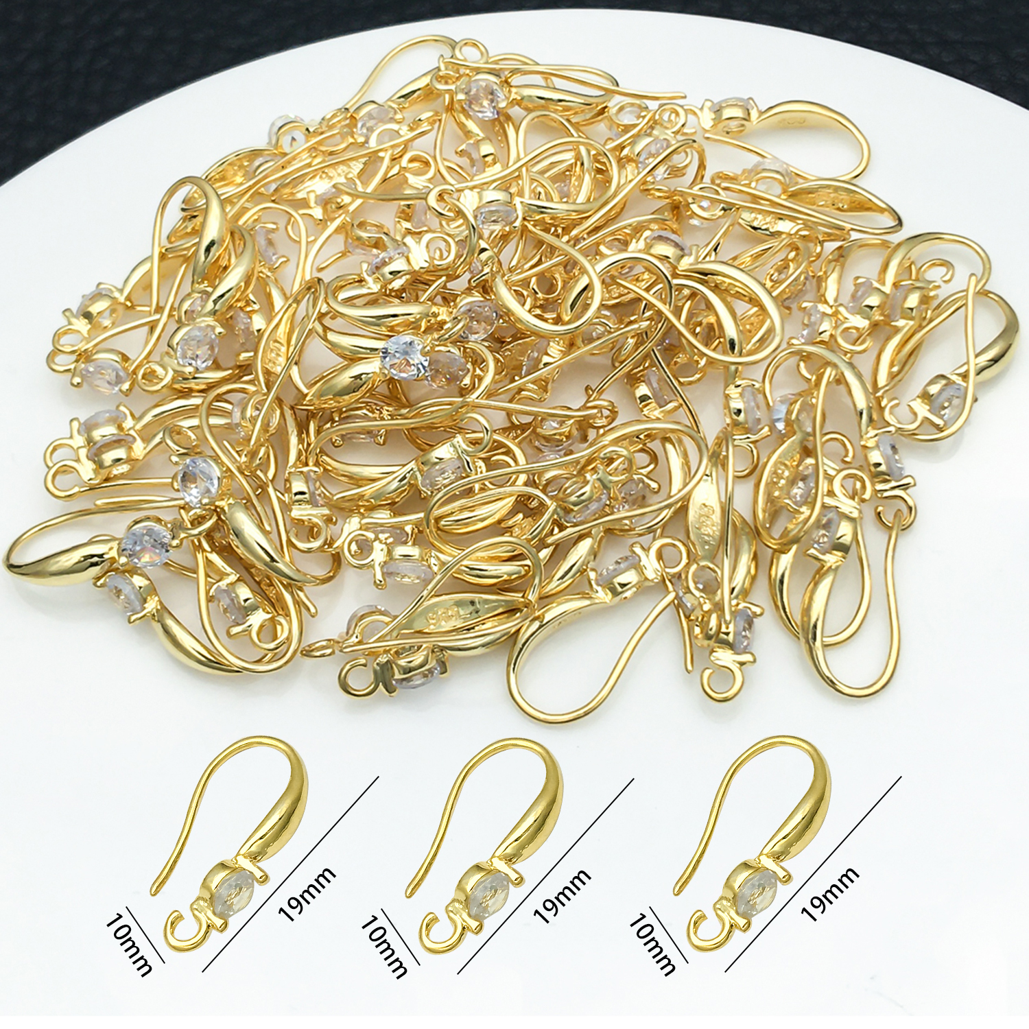 3pcs 10x19mm with Zircon Earri - Jewelry Making Findings recensie en prijs