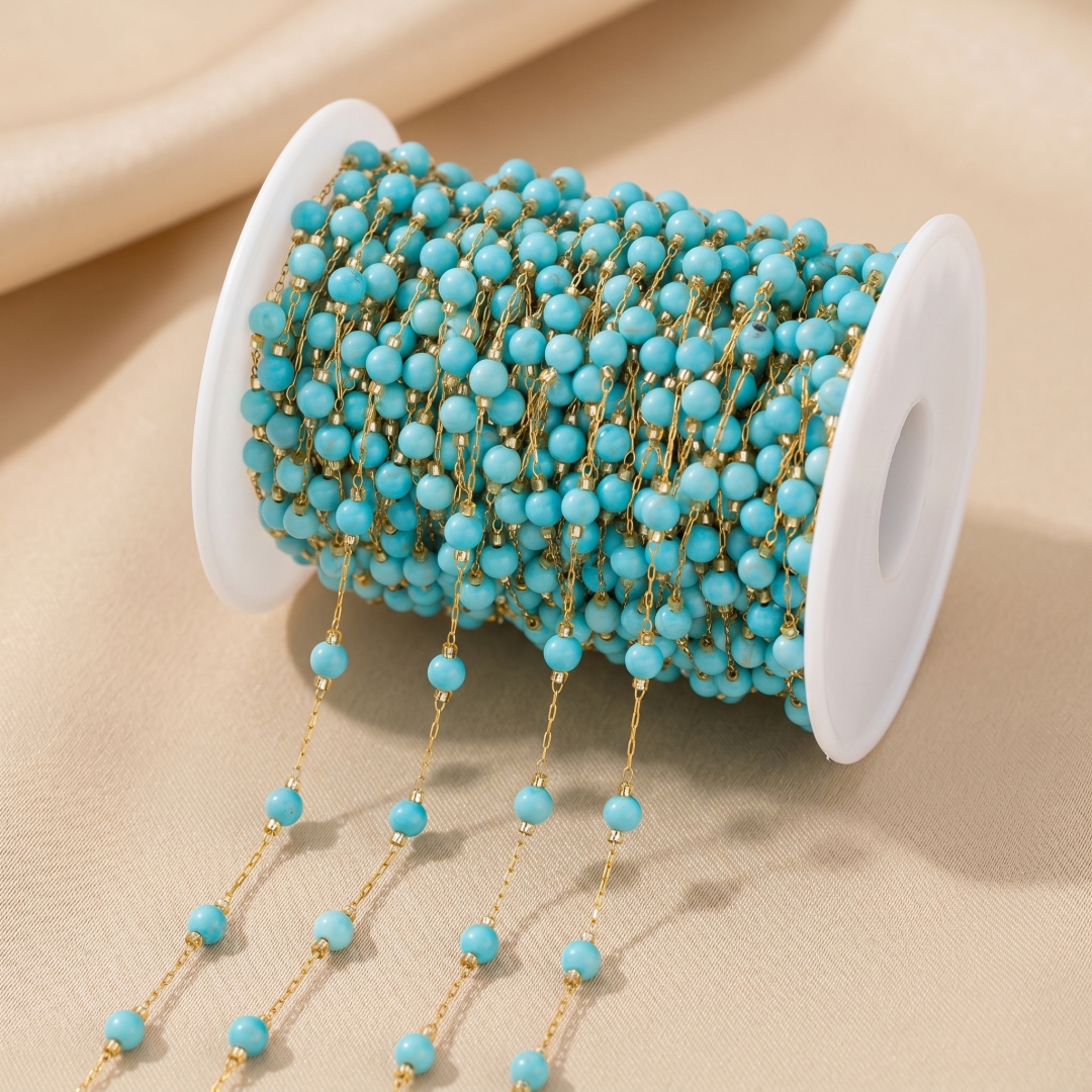 1Meter Stainless Steel Turquoi - Jewelry Making Gemstones recensie en prijs