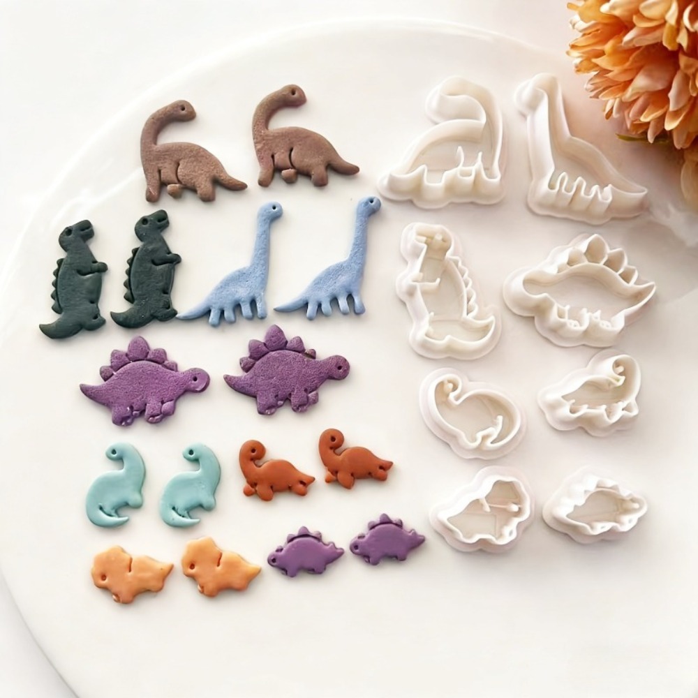 8pcs Cute Dinosaur Clay Cutter - Jewelry Making Tool Kit recensie en prijs