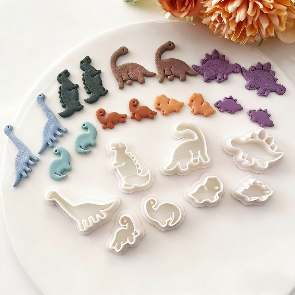 8pcs Cute Dinosaur Clay Cutter - Jewelry Making Tool Kit recensie en prijs
