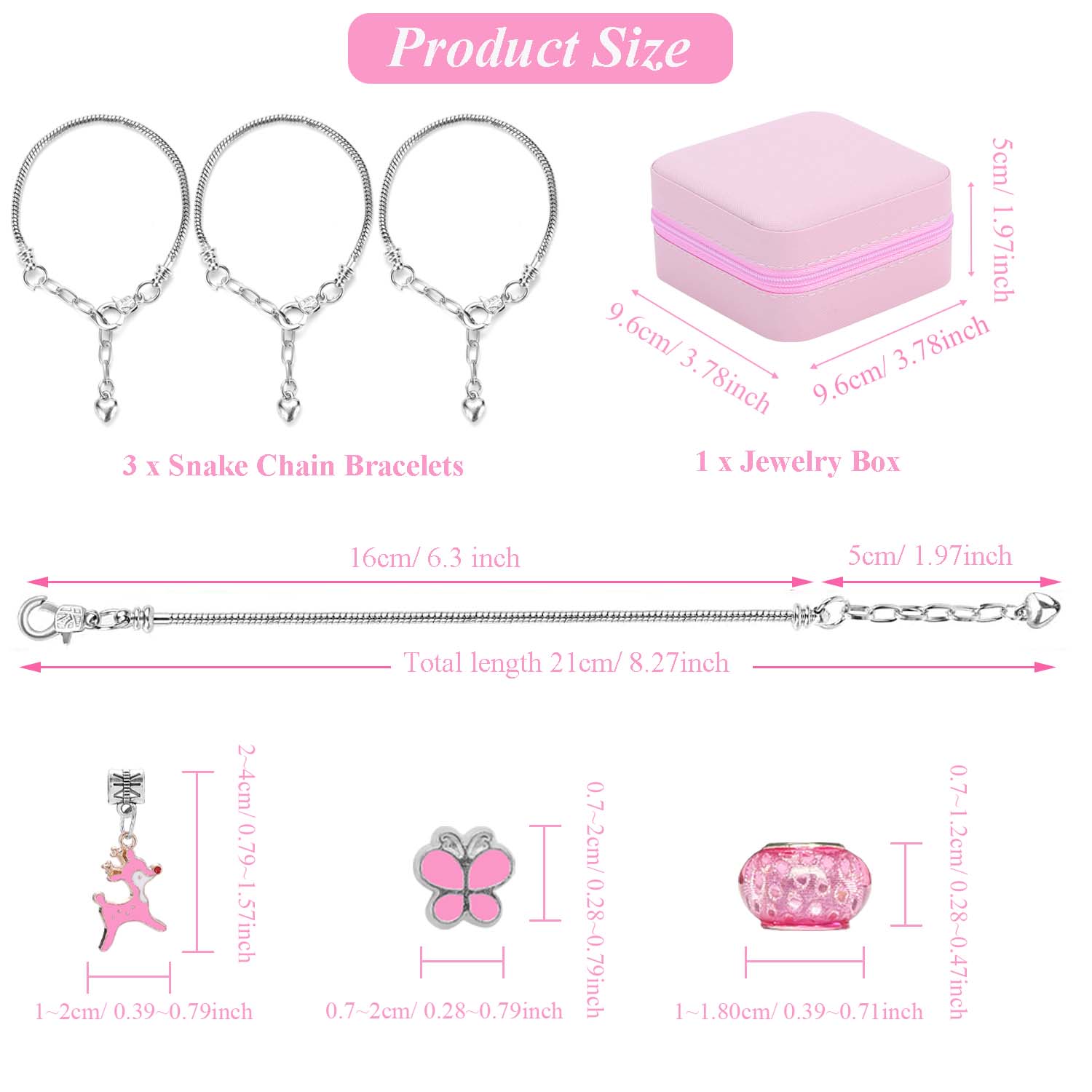 68pcs pink beaded jewelry set, - Jewelry Making Kit For Kids recensie en prijs
