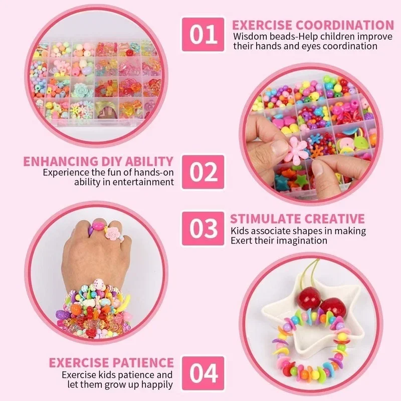 Girls DIY Bead Set Jewelry Mak - Jewelry Making Kit For Kids recensie en prijs